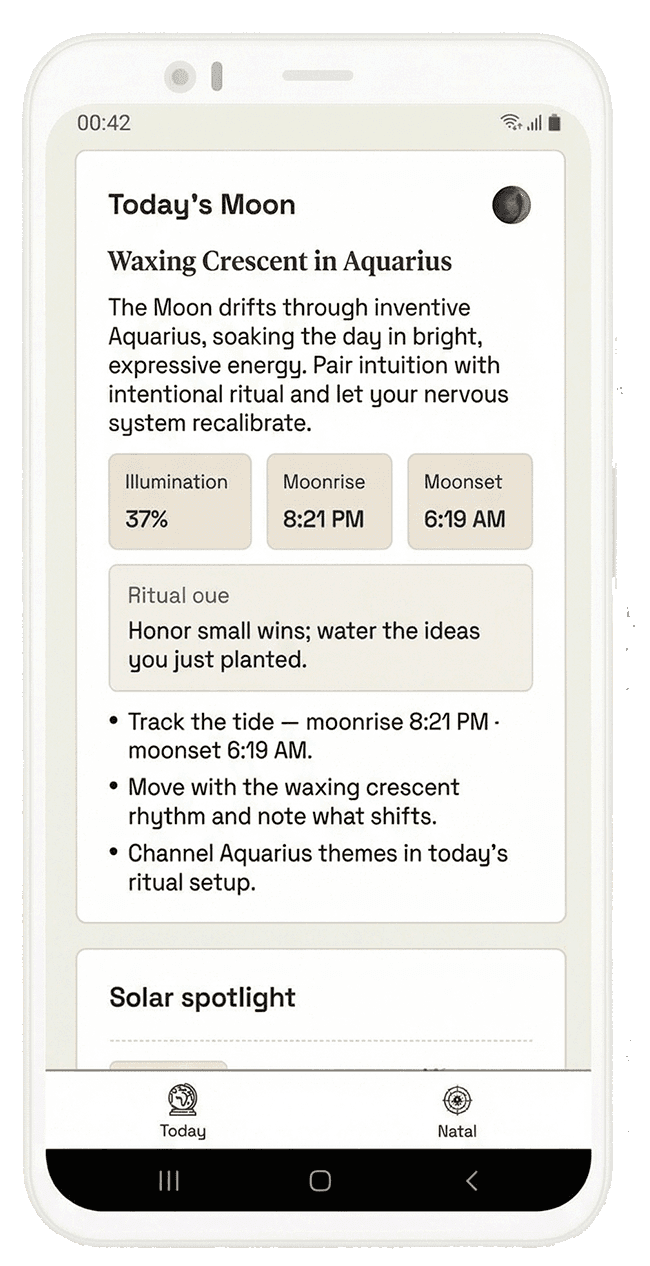Lunar calendar preview